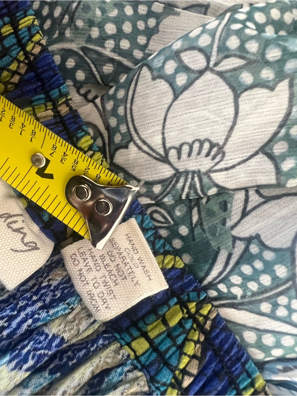 Boho Beaded Waist Tie Long Maxi Skirt Rayon Cottagecore Prairie Festival Size M - Picture 11 of 11
